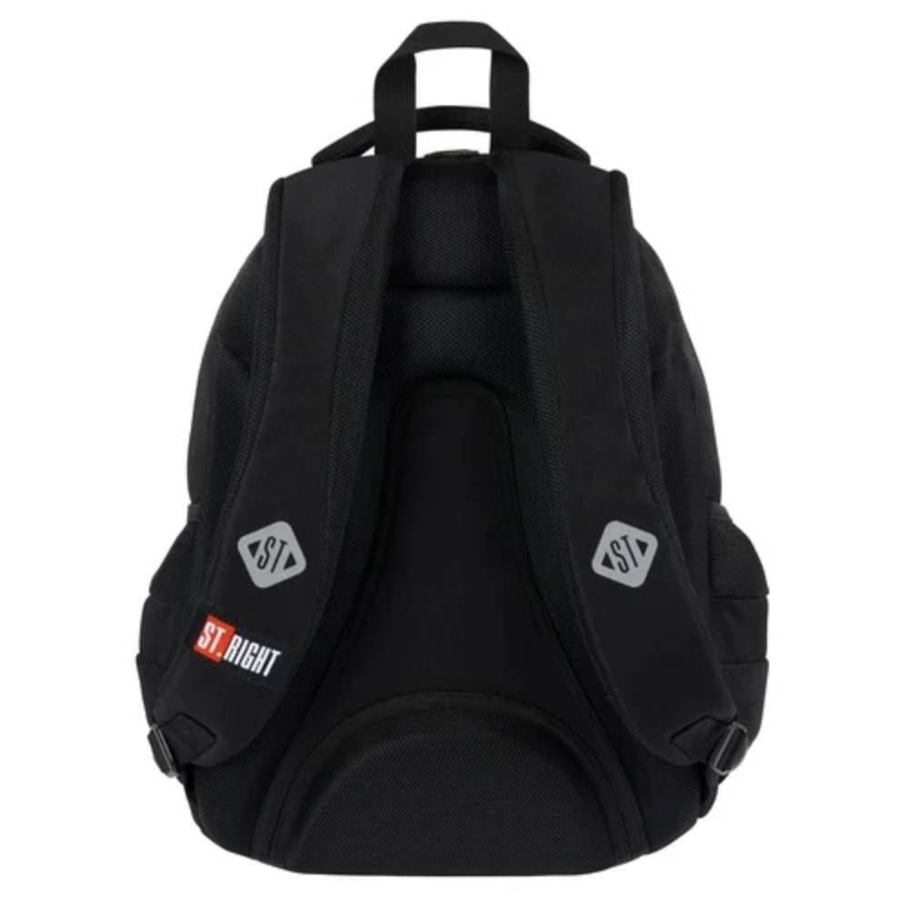 Ghiozdan cu 4 compartimente, St Majewski, St. Right X White, 42 cm