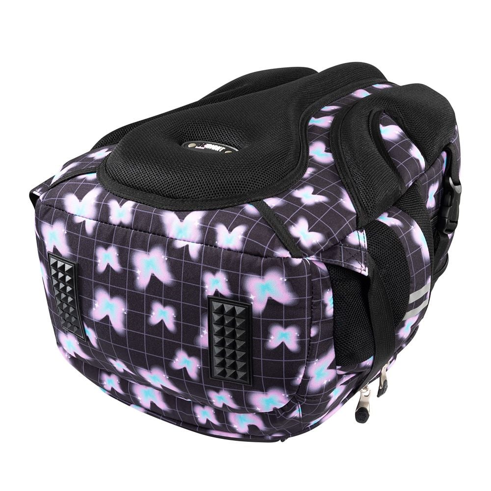 Ghiozdan cu 4 compartimente, St Majewski, St. Right Pastel Butterfly, 43 cm