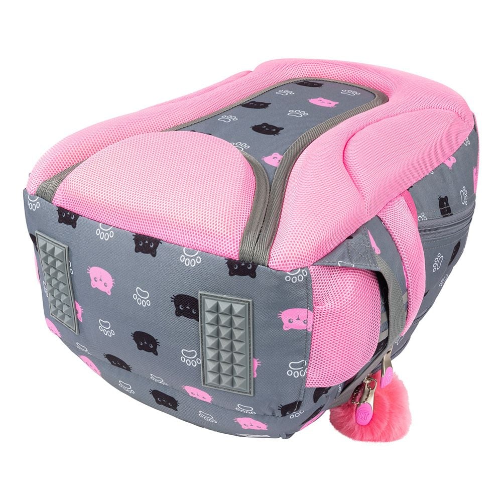 Ghiozdan cu 3 compartimente, St Majewski, St.Right Kitty Paw, 39 cm