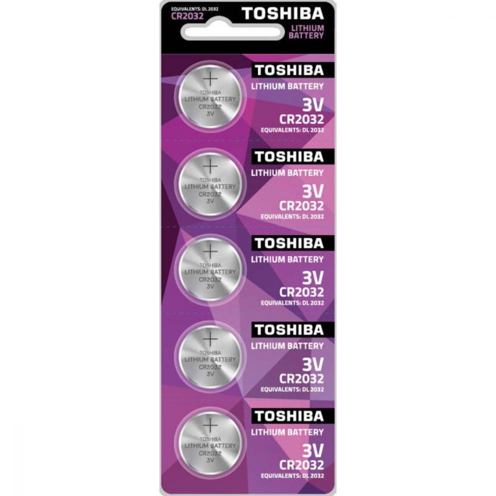 Set 5 baterii Toshiba, CR2032, 3 V