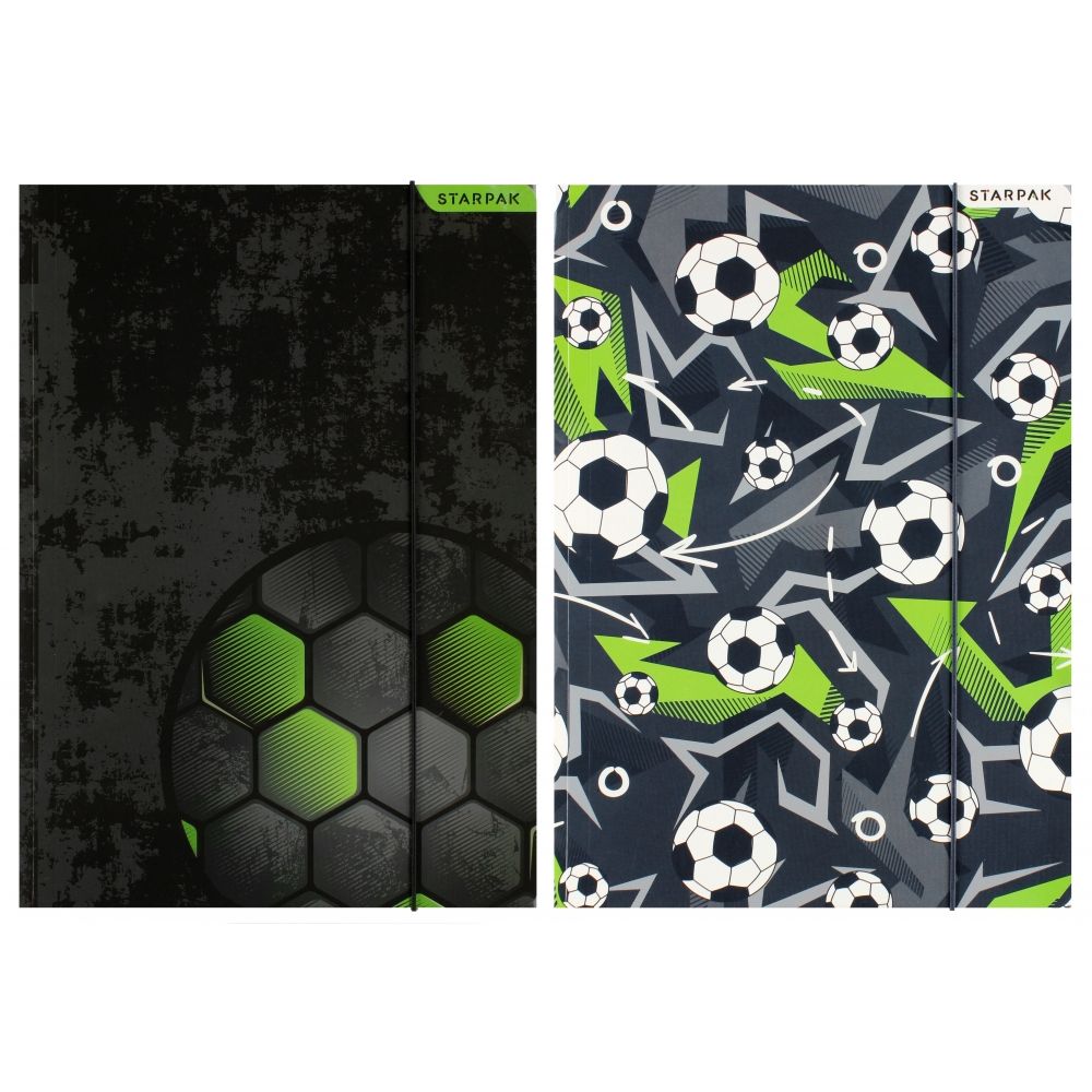 Mapa A4 cu elastic, Starpak, Football, Verde