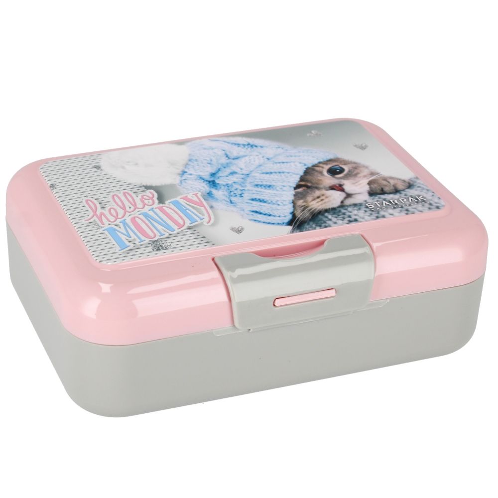 Set bidon de apa 350 ml si caserola de pranz 16 x 12.5 cm, Starpak, Cuties