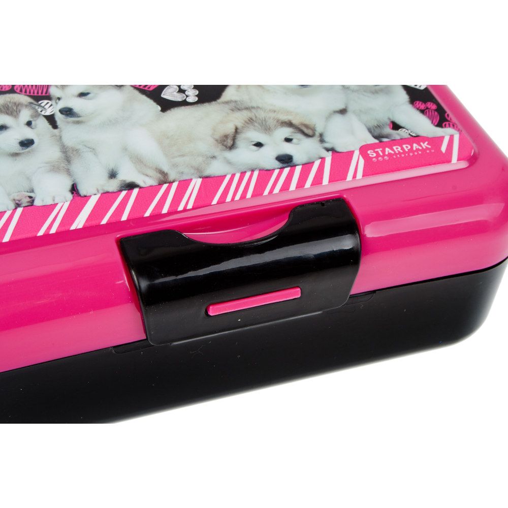 Set bidon de apa 350 ml si caserola de pranz 16 x 12.5 cm, Starpak, Cuties Doggy