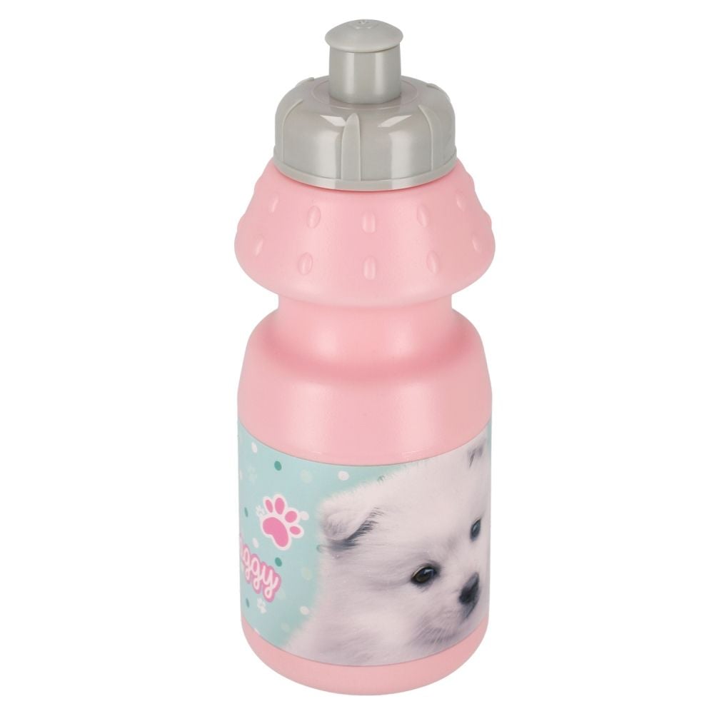 Set bidon de apa 350 ml si caserola de pranz 16 x 12.5 cm, Starpak, Cuties Doggy