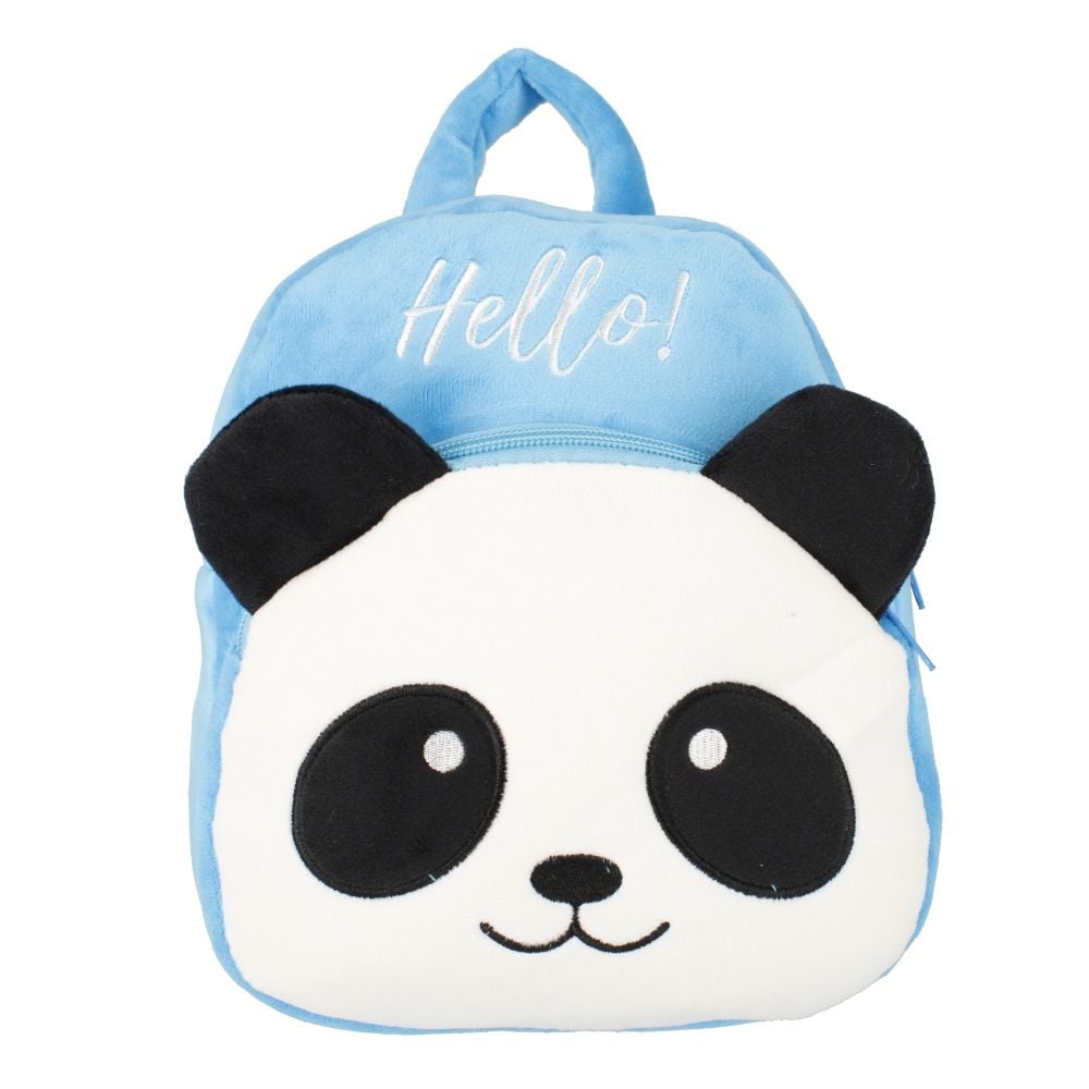 Rucsac de plus cu un compartiment, Starpak, Panda, Albastru