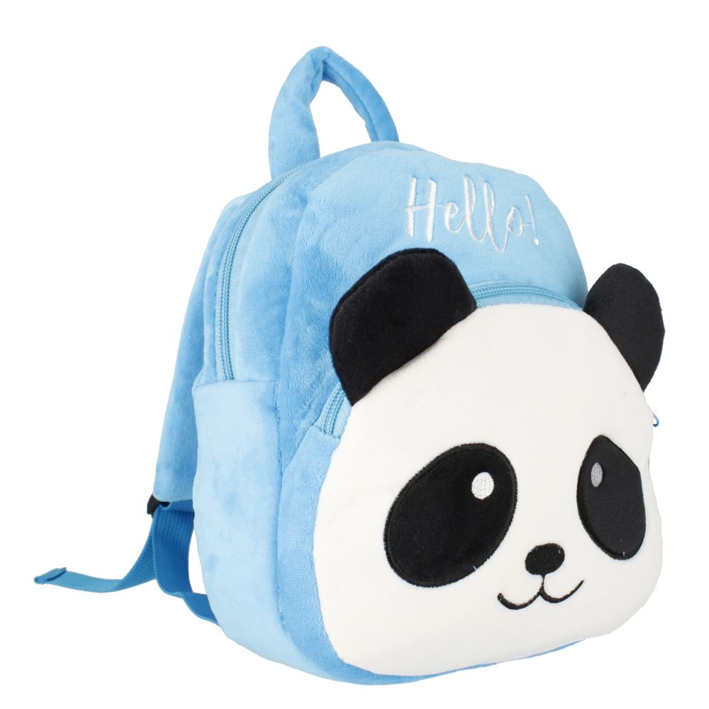Rucsac de plus cu un compartiment, Starpak, Panda, Albastru