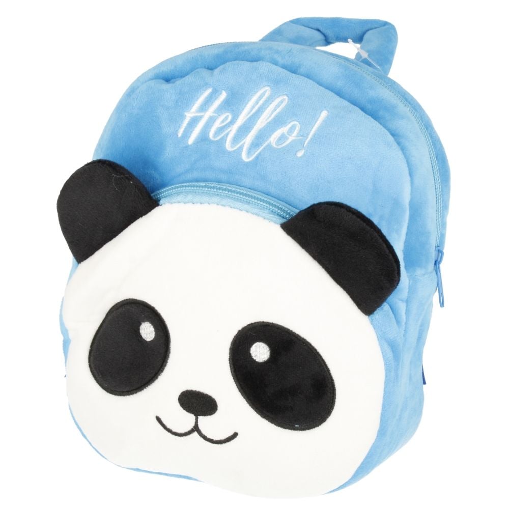 Rucsac de plus cu un compartiment, Starpak, Panda, Albastru