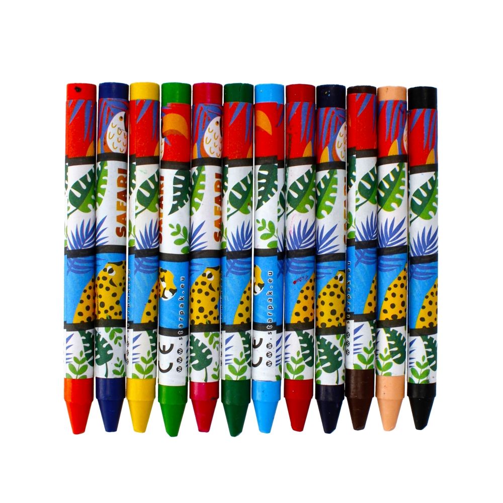 Set creioane cerate Starpak, Safari, 12 culori