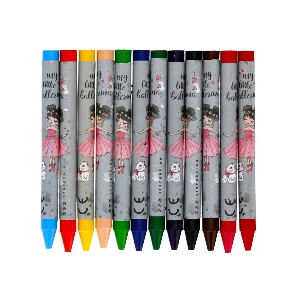 Set creioane cerate Starpak, Balerina, 12 culori