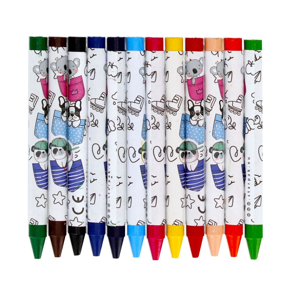 Set creioane cerate Starpak, Minisy, 12 culori