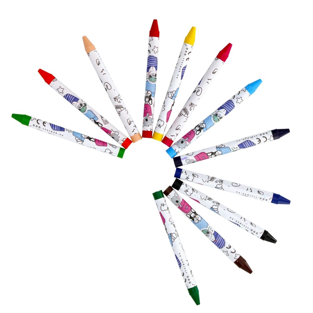 Set creioane cerate Starpak, Minisy, 12 culori