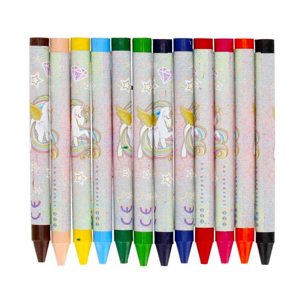 Set creioane cerate Starpak, Unicorn, 12 culori