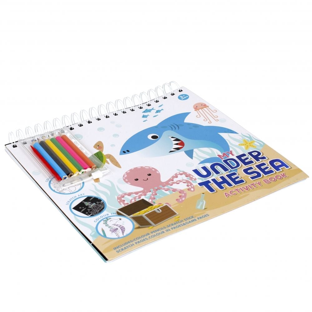 Set de activitati, Carte de colorat cu accesorii, Starpak, Under the Sea