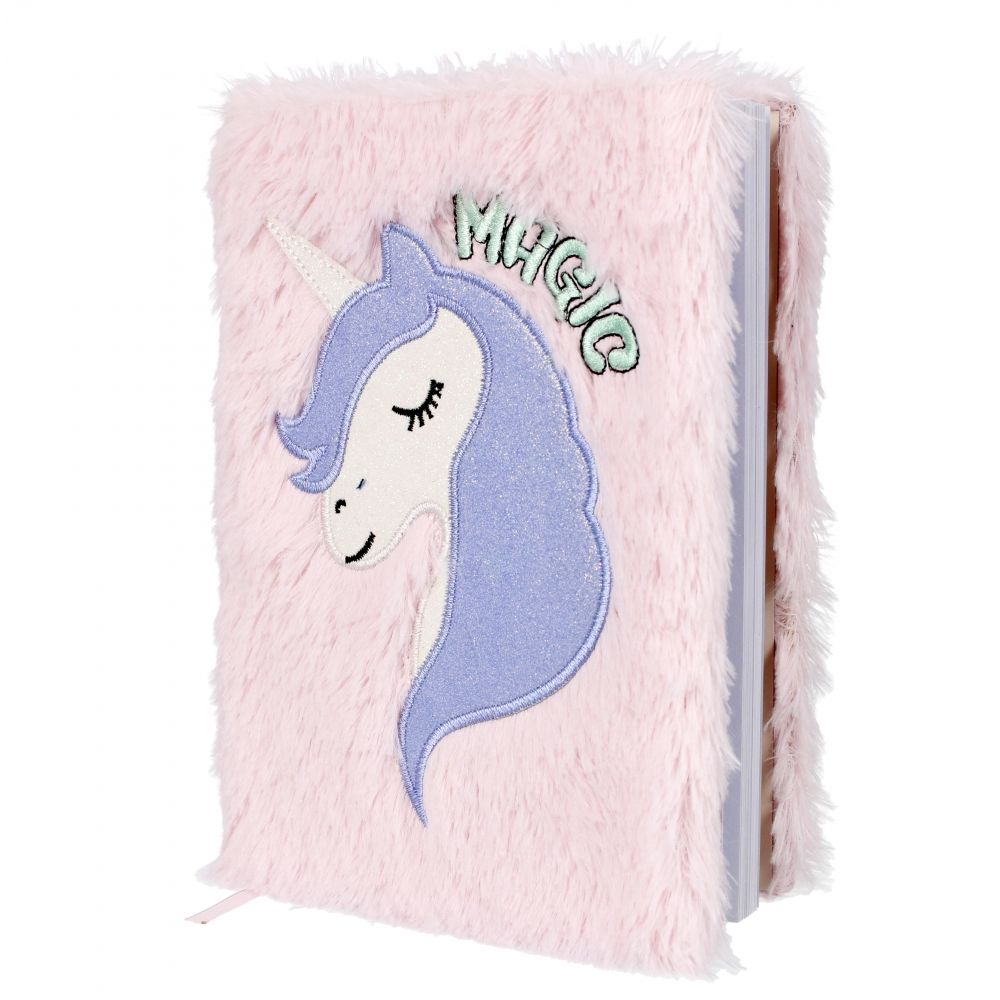 Caiet A5 cu coperta de plus, Starpak, Unicorn