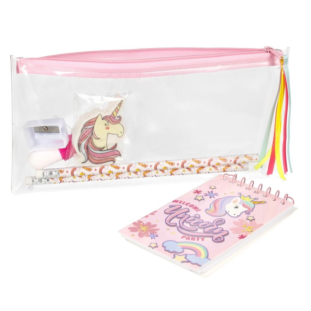 Set cu accesorii pentru scoala, Starpak, Unicorn, Roz