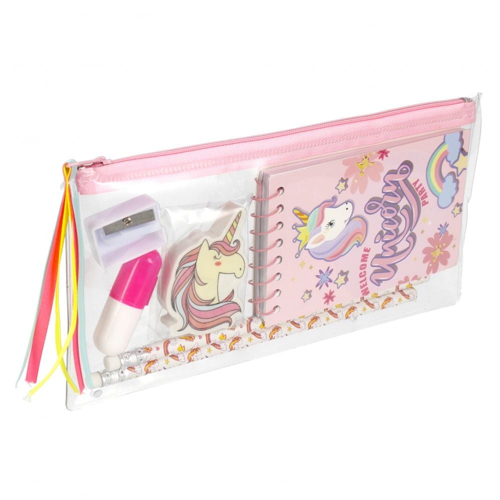 Set cu accesorii pentru scoala, Starpak, Unicorn, Roz