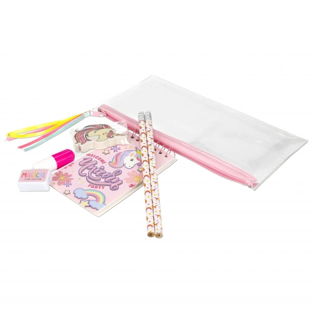 Set cu accesorii pentru scoala, Starpak, Unicorn, Roz