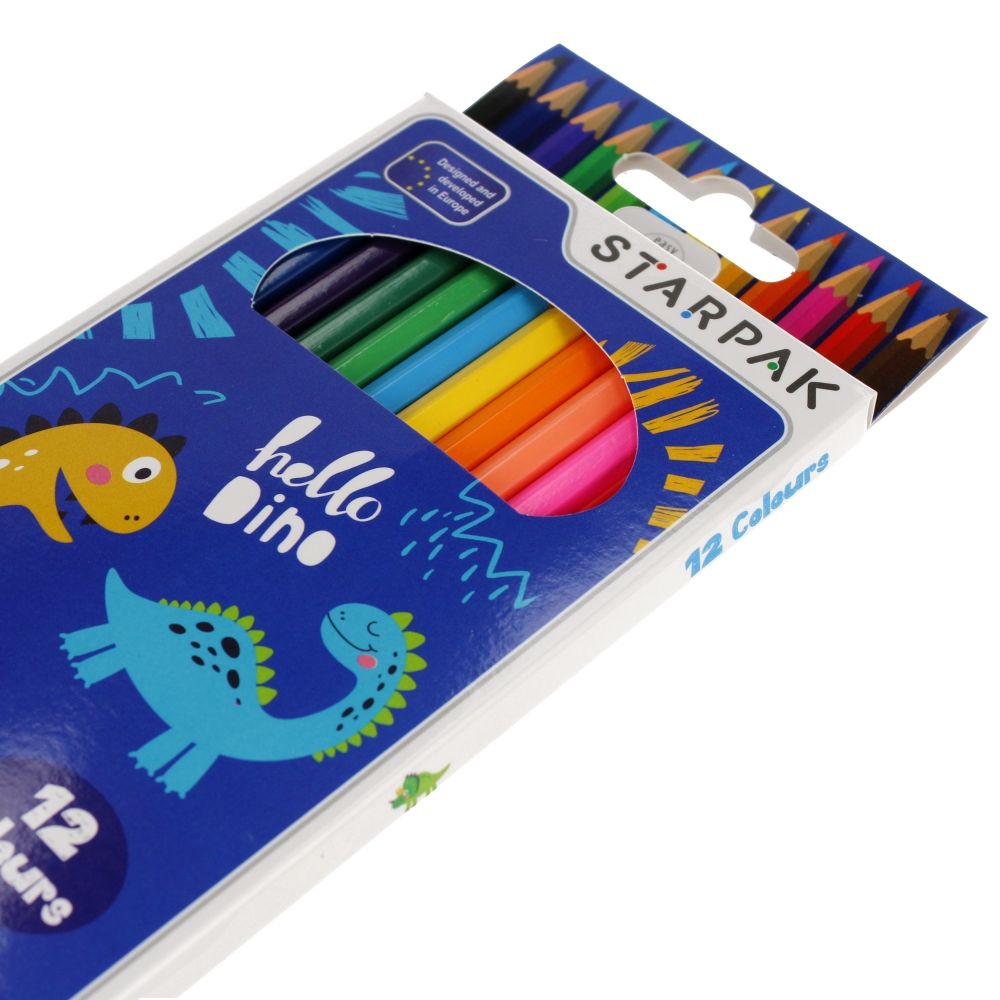 Set creioane colorate Starpak, Dino, 12 culori