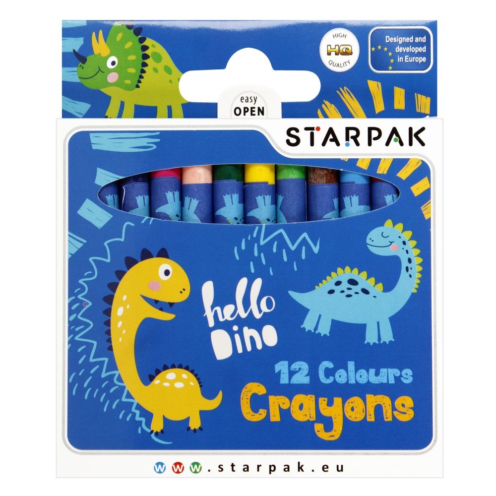 Set creioane cerate Starpak, Dino, 12 culori