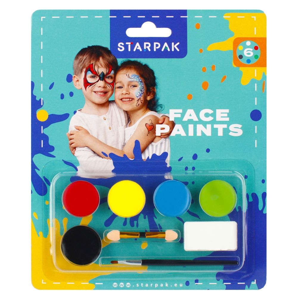 Set de pictura pentru fata, Starpak, 6 culori