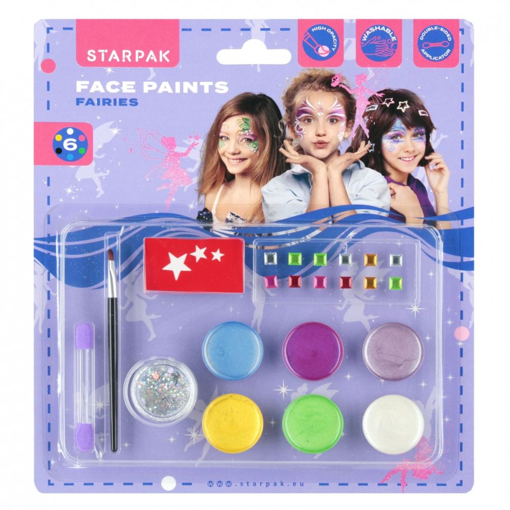 Set de pictura pentru fata cu sclipici si diamante, Starpak, Fairies