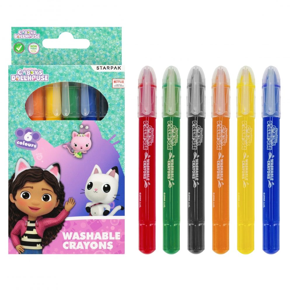 Set creioane lavabile, Starpak, 6 culori