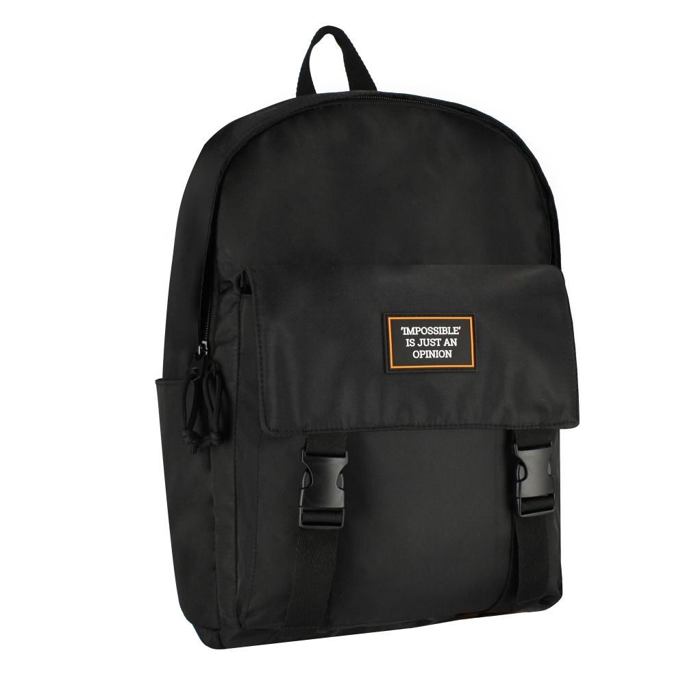Rucsac cu un compartiment si buzunar frontal, Starpak, Negru