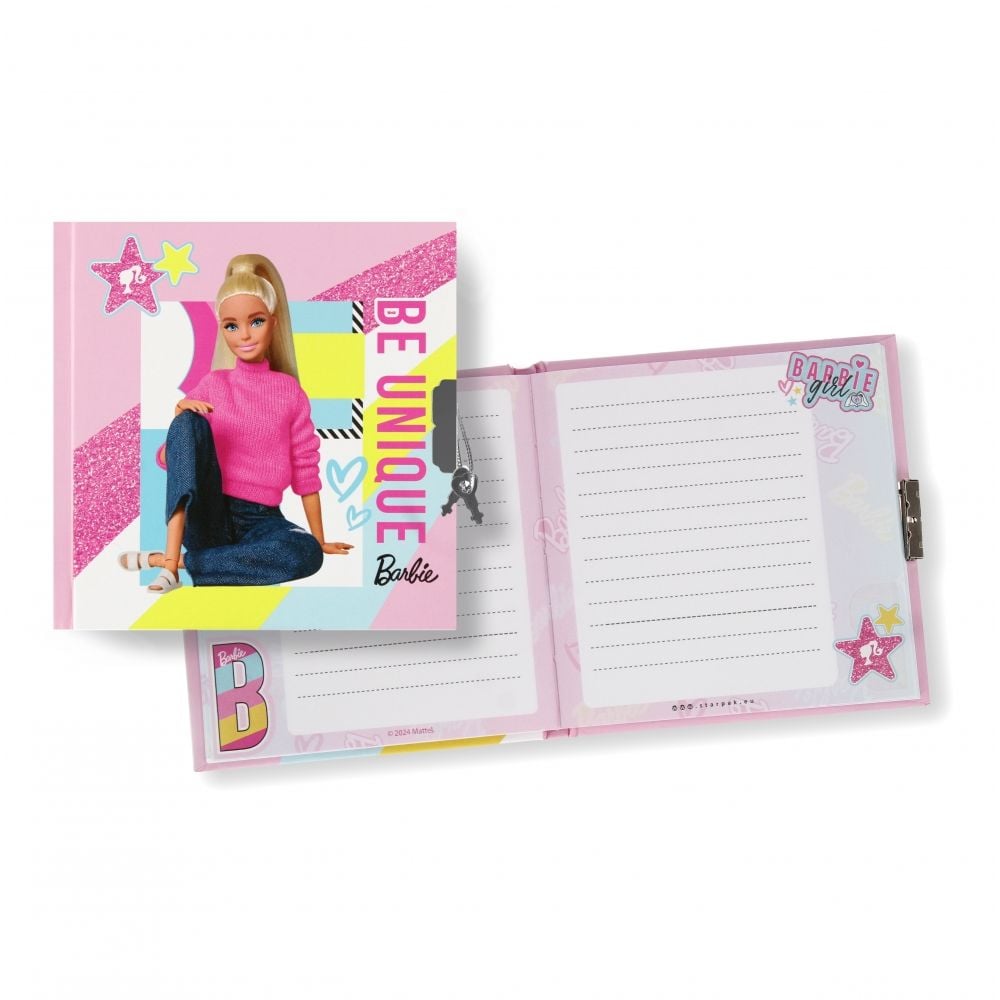 Jurnal cu incuietoare, Starpak, Barbie, 13.5 x 13.5 cm