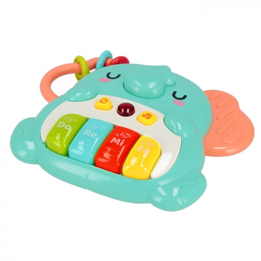 Jucarie interactiva, BamBam, Pian cu 4 clape, Elefant