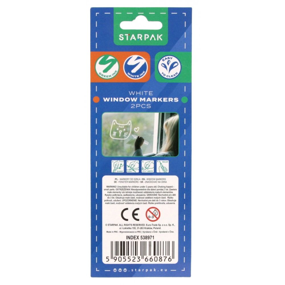 Marker pentru sticla, Starpak, 2 buc
