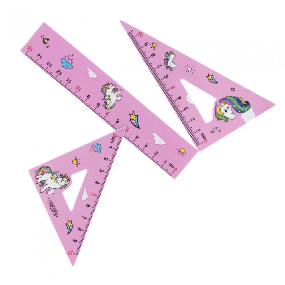 Set geometric, Starpak, Unicorn, 15 cm, 5 buc