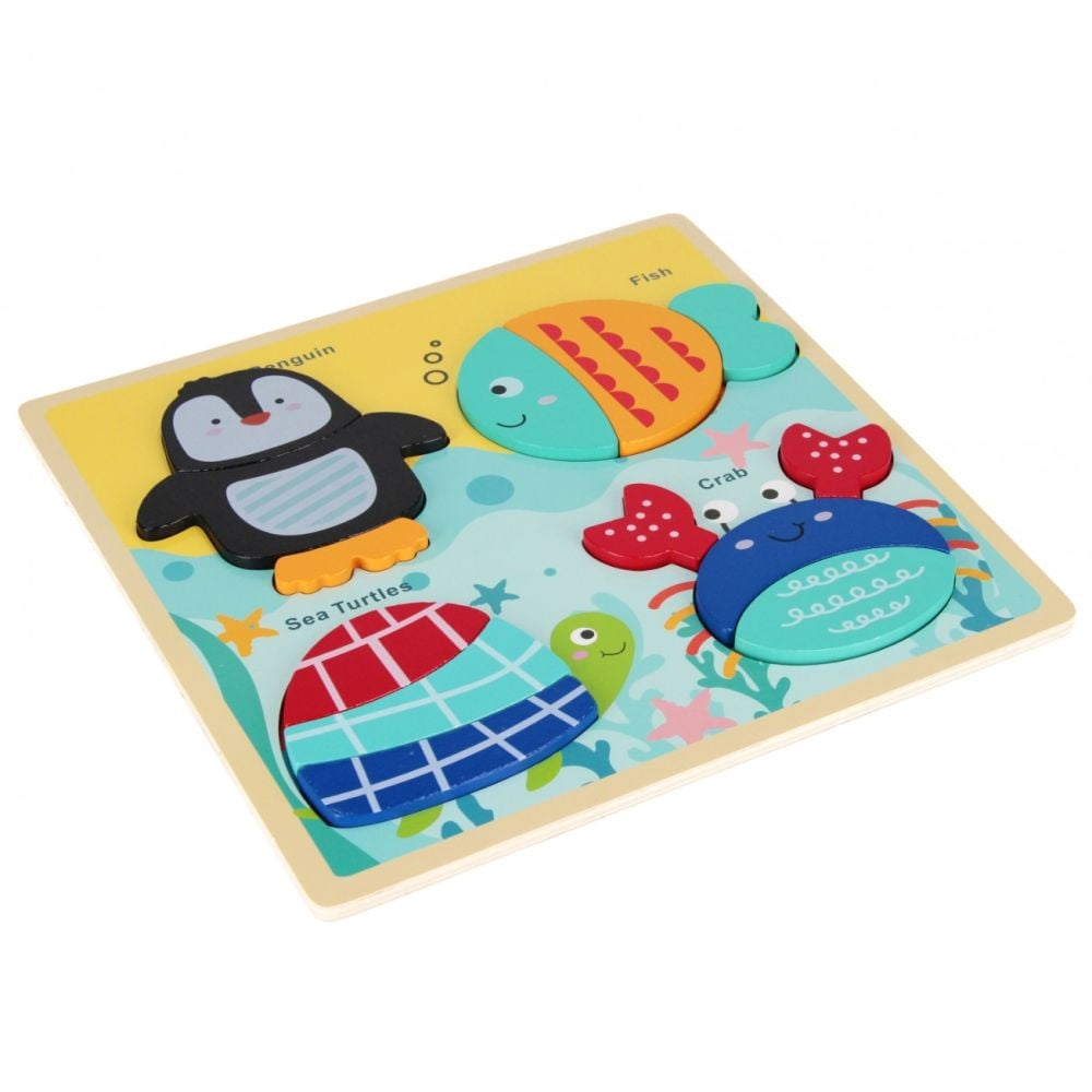 Puzzle de lemn, BamBam, Animale subacvatice