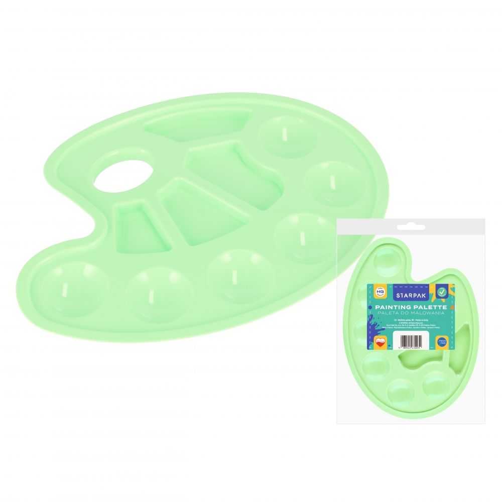 Paleta de vopsea din plastic, Starpak, Verde