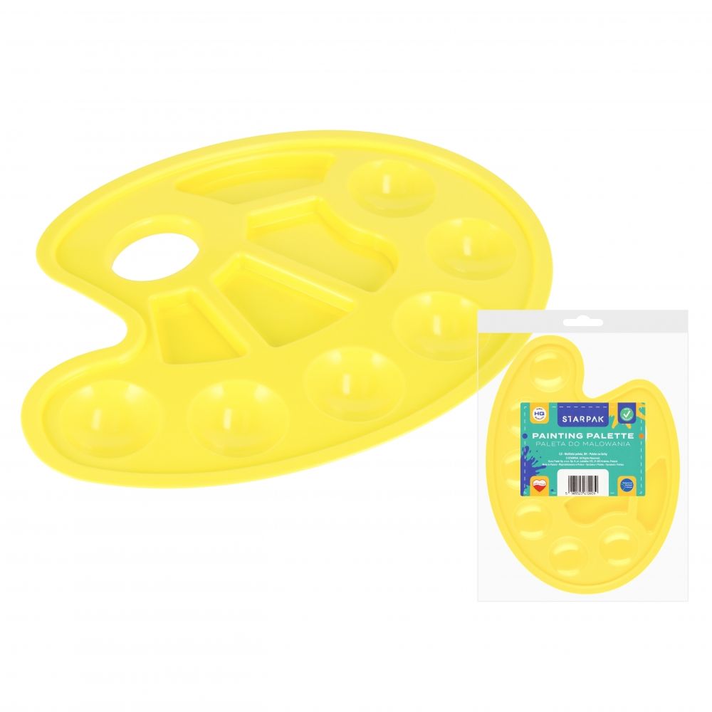 Paleta de vopsea din plastic, Starpak, Galben