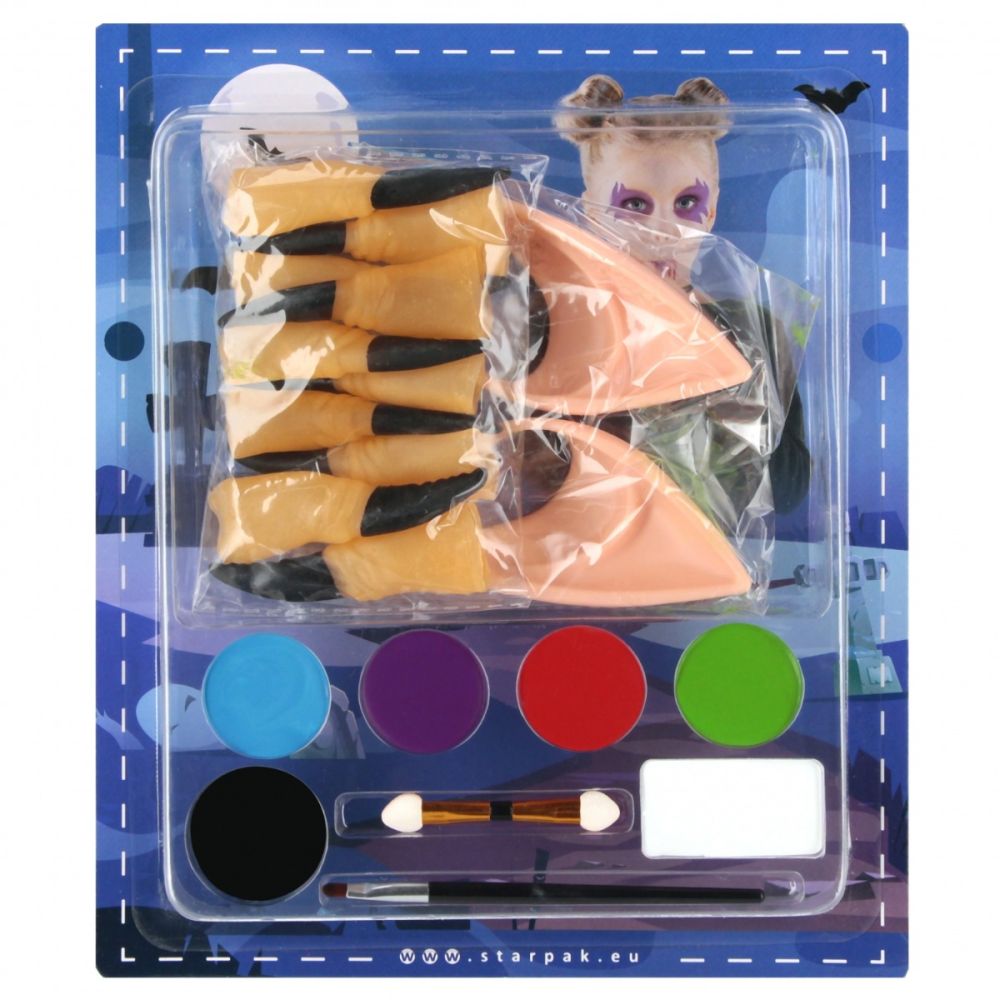 Vopsea de fata si accesorii pentru Halloween, Starpak, 6 culori