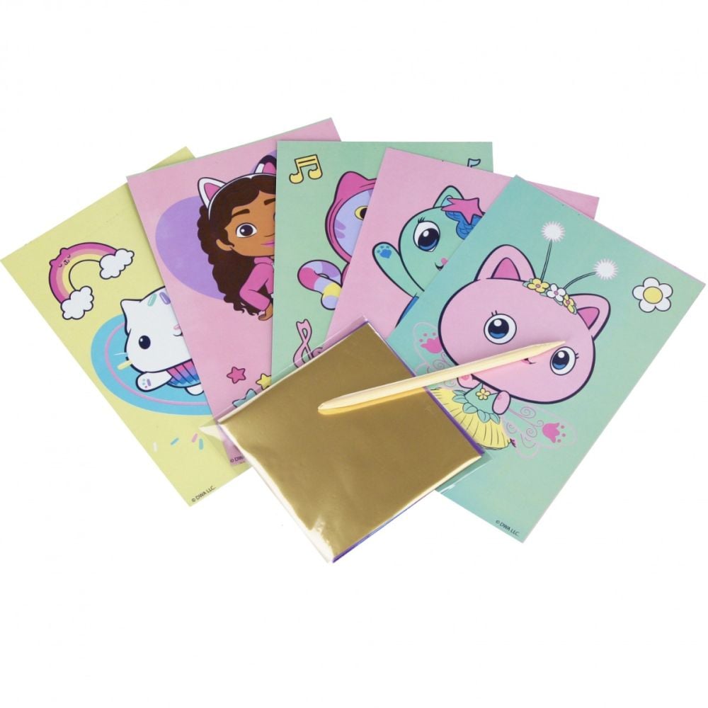 Set creativ cu folii razuibile si decorative, Starpak, Gabby's Dollhouse
