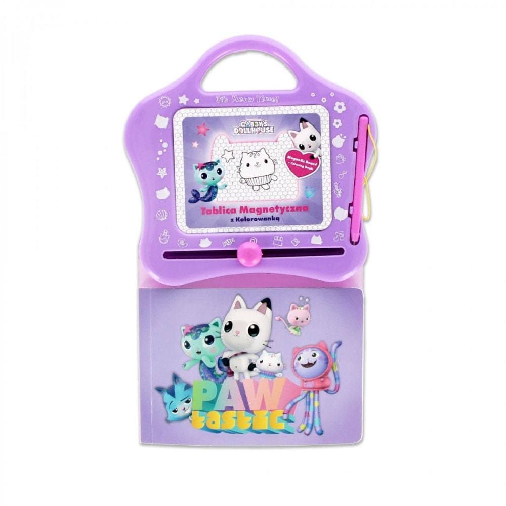 Tabla magnetica cu carte de colorat, Starpak, Gabbys Dollhouse