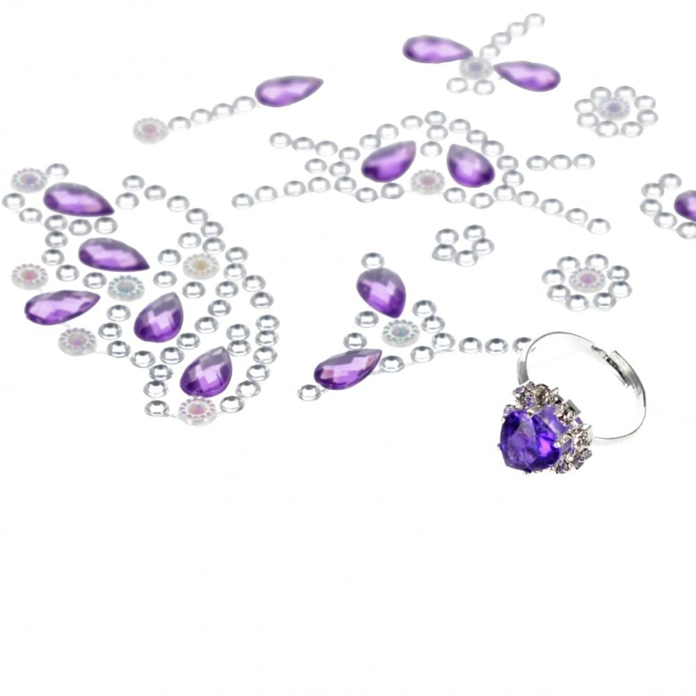 Set de pictura pentru fata, cu pensula, aplicator si stickere, Starpak, Princess, 6 culori