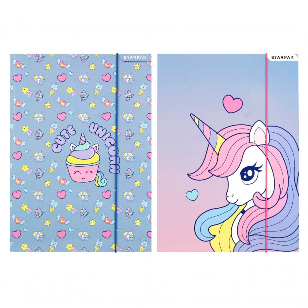 Mapa A4 cu elastic, Starpak, Unicorn