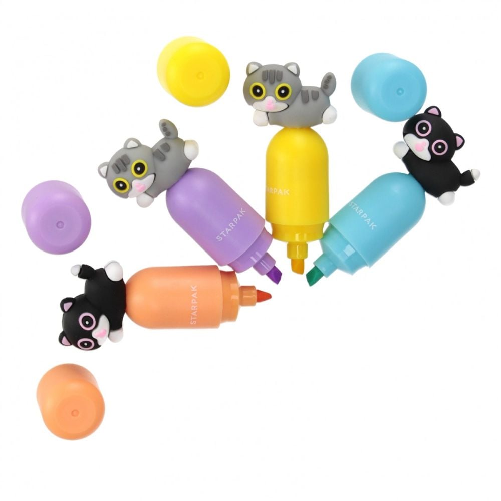Set mini markere, Starpak, Kitty, 4 culori