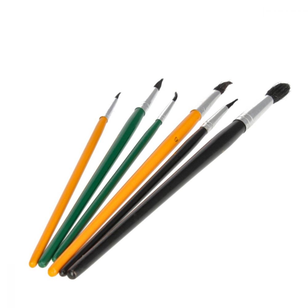 Set 6 pensule multicolore din par natural, Starpak