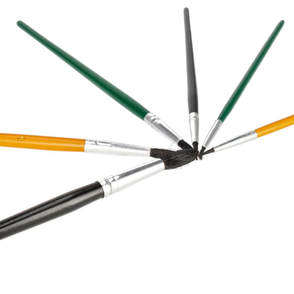 Set 6 pensule multicolore din par natural, Starpak