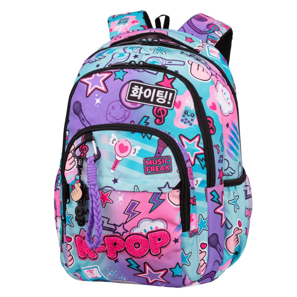 Ghiozdan cu 3 compartimente, Coolpack, Basic Plus, K-Pop