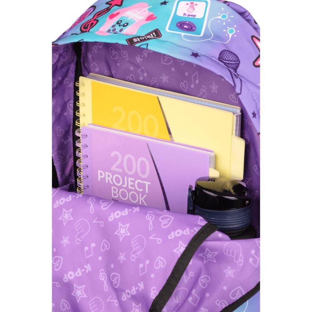 Ghiozdan cu un compartiment si buzunar frontal, Coolpack, Cross, K-Pop