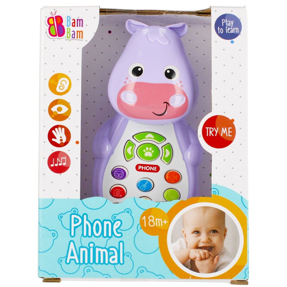 Jucarie interactiva, BamBam, Telefon, Hipopotam