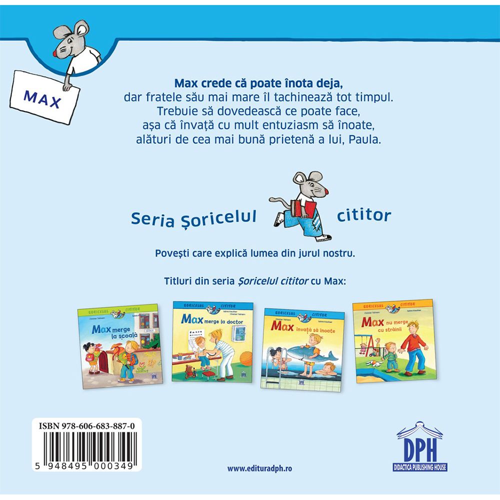 Carte Max invata sa inoate, Editura DPH