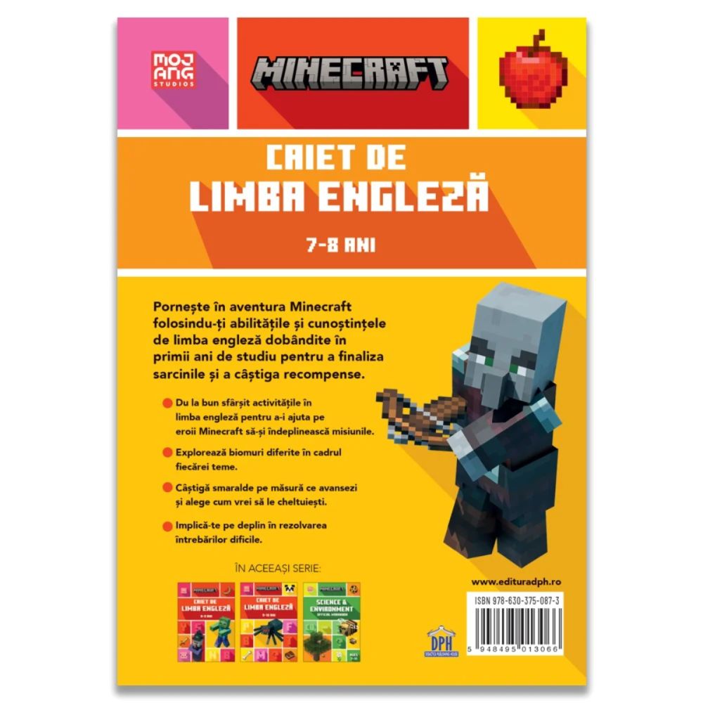 Minecraft, Caiet de limba engleza, 7-8 ani