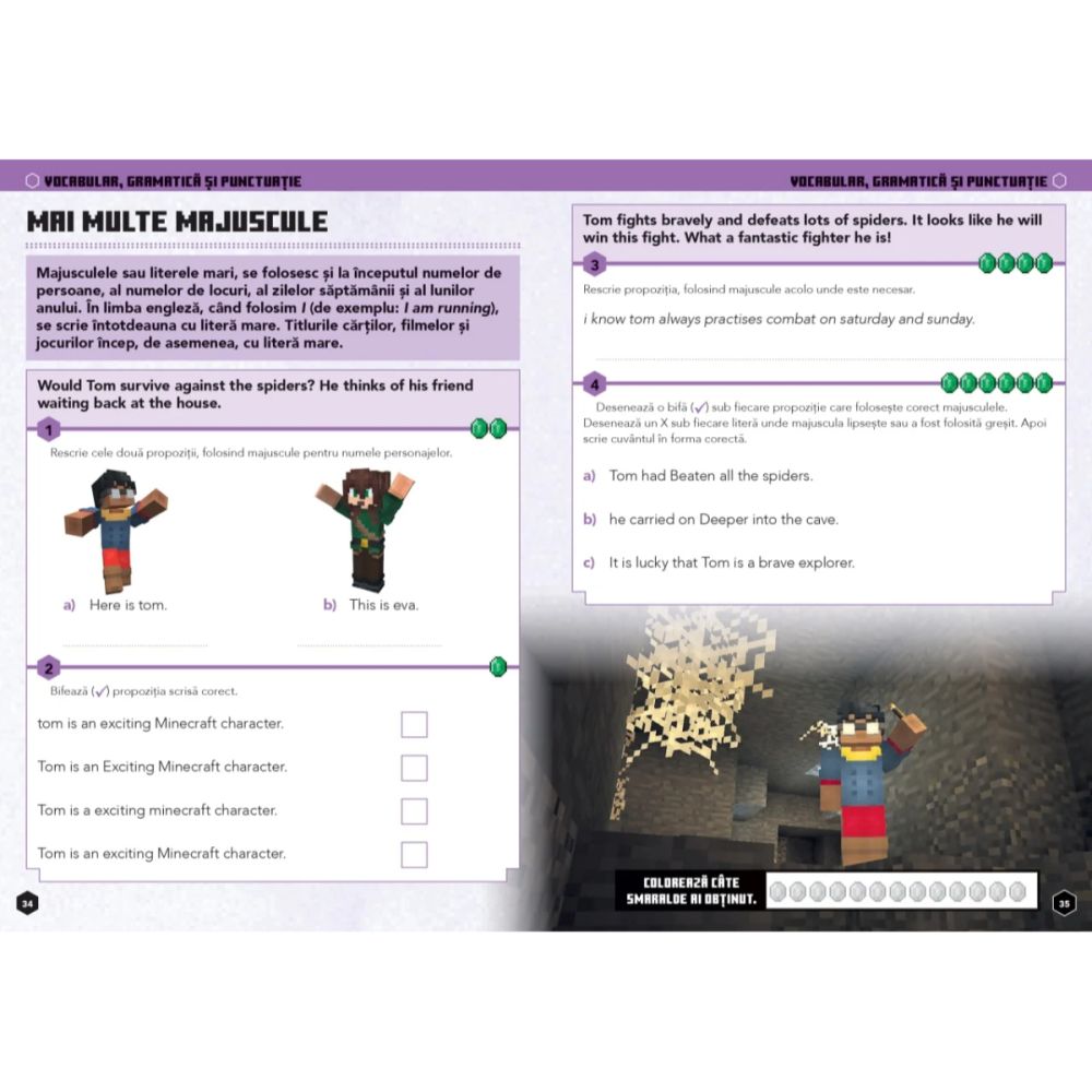 Minecraft, Caiet de limba engleza, 7-8 ani