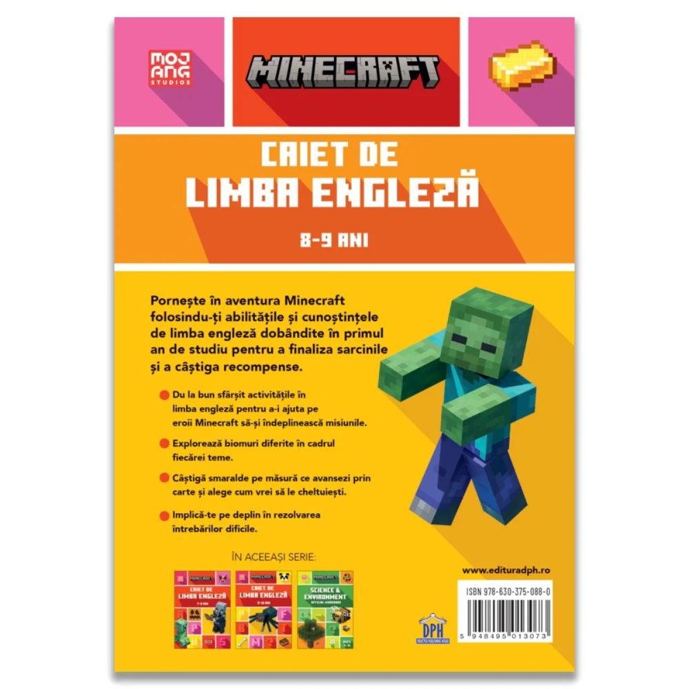 Minecraft, Caiet de limba engleza, 8-9 ani