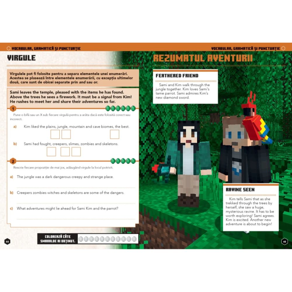 Minecraft, Caiet de limba engleza, 9-10 ani